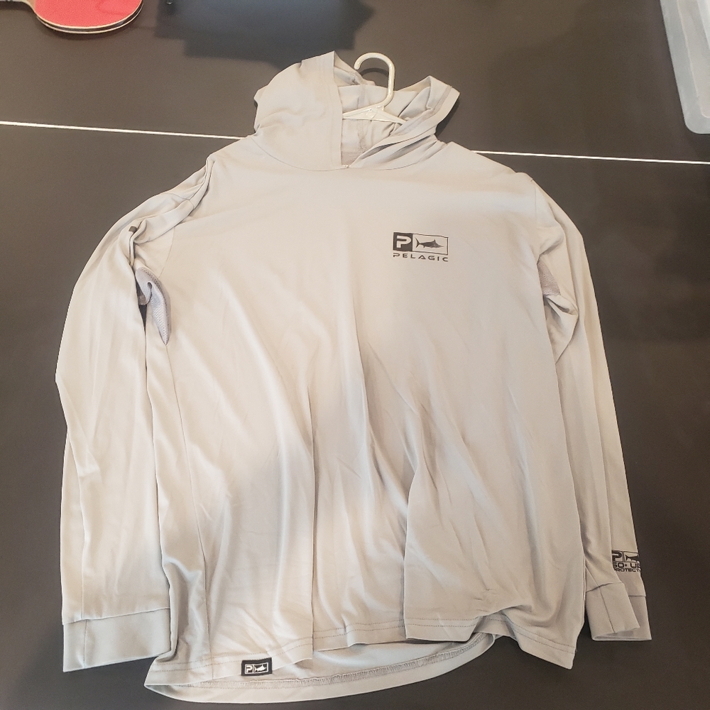 Pelagic Light Gray Aquatica Hooded Pullover